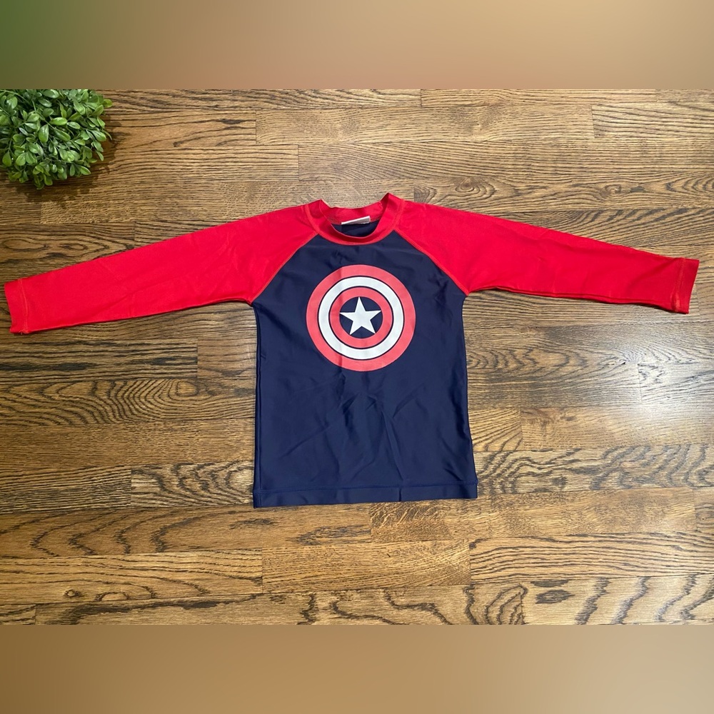 Hanna Andersson Captain America Rashguard Sz 4